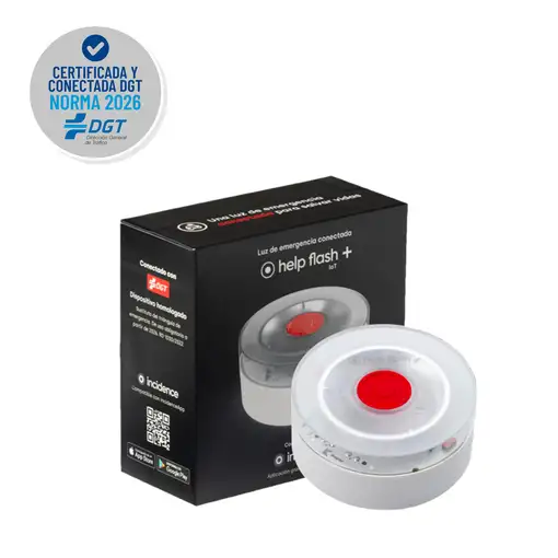 Baliza HELP FLASH IoT+  Conectada y Nomologada DGT- Norma 2026