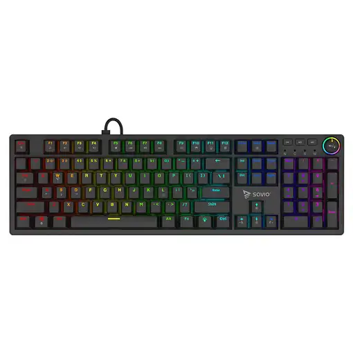 Savio STYX Outemu Blue, Hot Swap, RGB teclado Juego USB QWERTY Internacional de EE