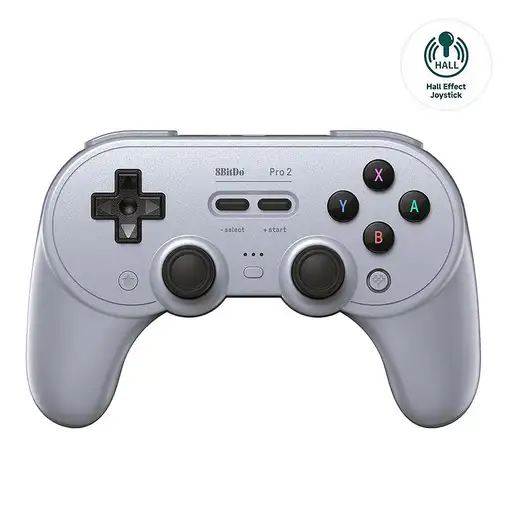 8Bitdo Pro 2 Hall Effect Gris USB Gamepad Analógico/Digital Android, Nintendo Swit