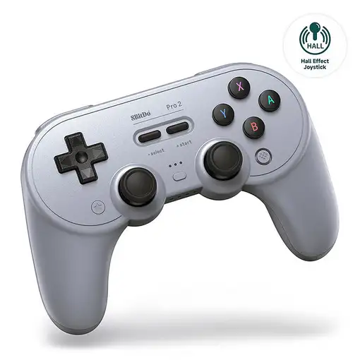 8Bitdo Pro 2 Hall Effect Gris USB Gamepad Analógico/Digital Android, Nintendo Swit