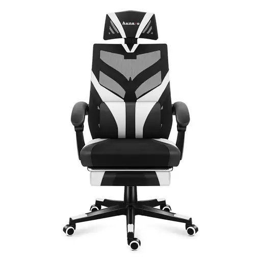 Huzaro Combat 5.0 Silla para videojuegos de PC Asiento de malla Negro, Blanco