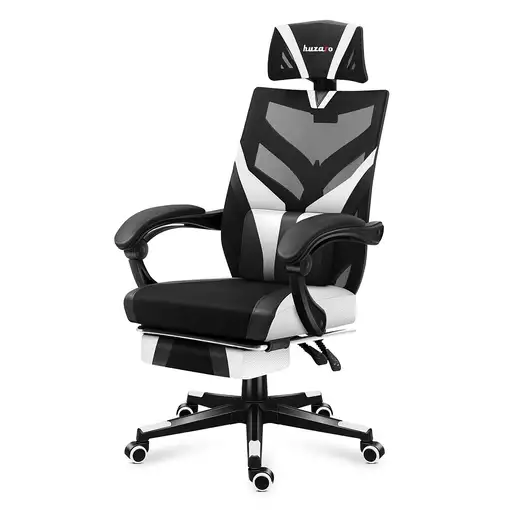 Huzaro Combat 5.0 Silla para videojuegos de PC Asiento de malla Negro, Blanco