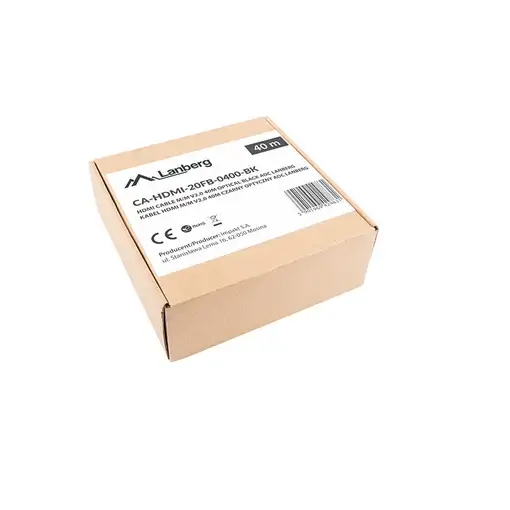 Lanberg CA-HDMI-20FB-0400-BK cable HDMI 40 m HDMI tipo A (Estándar) Negro, Plata