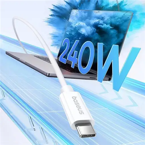 Baseus P10365200211-05 cable USB USB4 Gen 3x2 1,8 m USB C Blanco