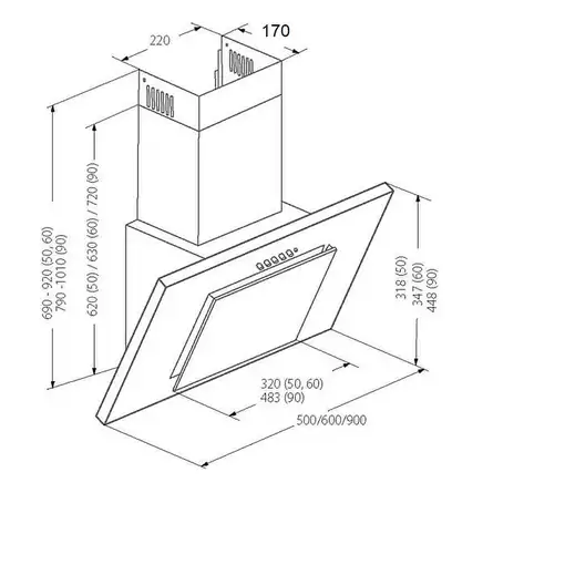 Akpo WK-4 Nero Eco 60 De pared Negro 300 m³/h