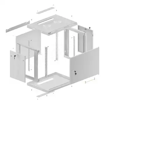 Lanberg WF01-6409-00S armario rack 9U Bastidor de pared Gris