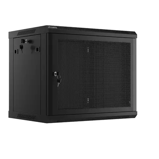 Lanberg WF01-6409-23B armario rack 9U Bastidor de pared Negro