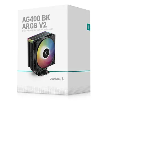 DeepCool AG400 BK ARGB V2 Conjunto de chips Ventilador 12 cm Negro 1 pieza(s)
