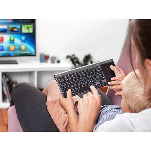 Tracer TRAKLA46934 teclado Hogar RF inalámbrico QWERTY Inglés Negro, Gris