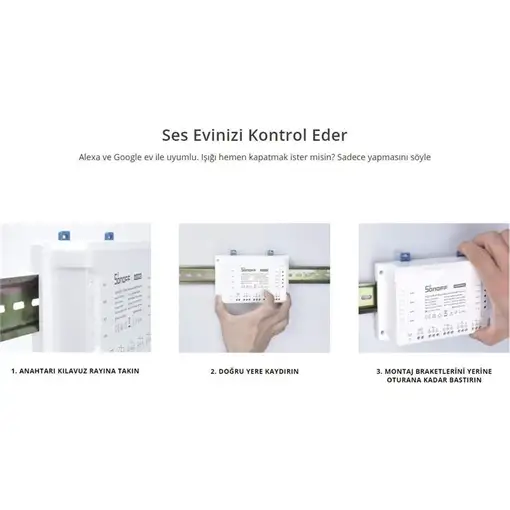 Sonoff 4CHPROR3 interruptor eléctrico Interruptor inteligente Blanco