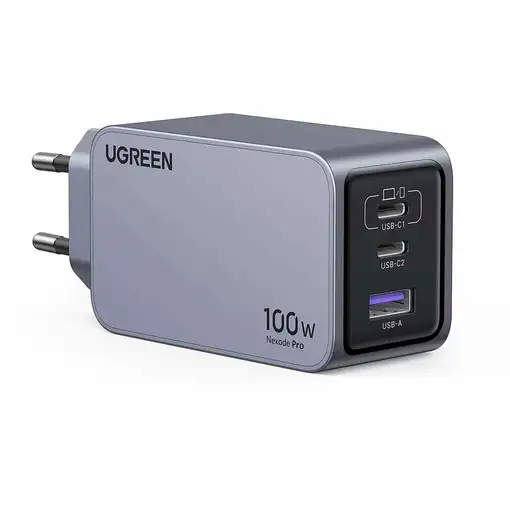 Ugreen Nexode Pro EU 3-Port GaN PD Fast Charger With USB-C Cable Universal Negro,