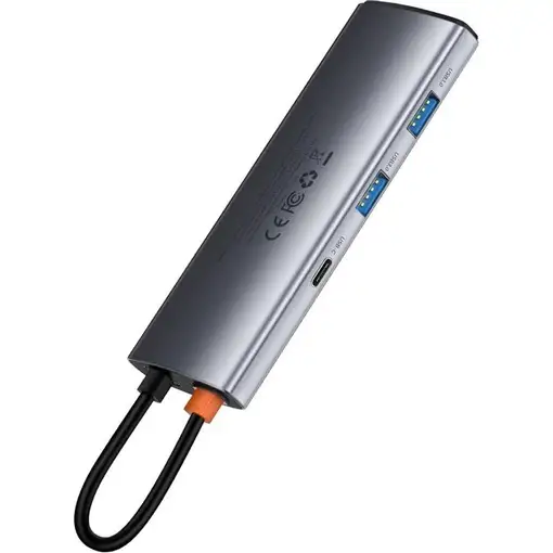 Baseus Metal Gleam USB Tipo C 5000 Mbit/s Gris
