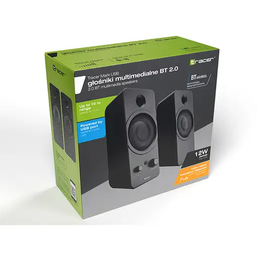 Tracer Speakers 2.0 Mark Negro Inalámbrico y alámbrico 12 W