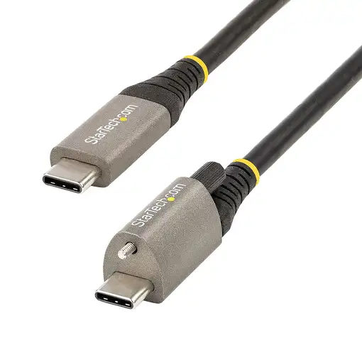 StarTech.com Cable de 1m USB-C con Tornillo Superior de Fijación -10Gbps - Cable T