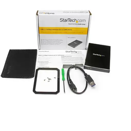 StarTech.com Caja USB 3.1 Gen 2 de 1 bahía de 2,5 pulgadas SATA III