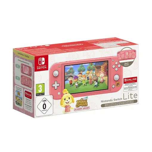 Consola Switch Lite edicion aloha Animal Crossing: New Horizons Canela NINTENDO Consola Switch Lite edicion aloha Animal Crossing: New Horizons Canela NINTENDO
