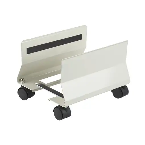 Q-CONNECT KF02197 soporte de CPU Soporte para instalación de CPU bajo mesa Blanco