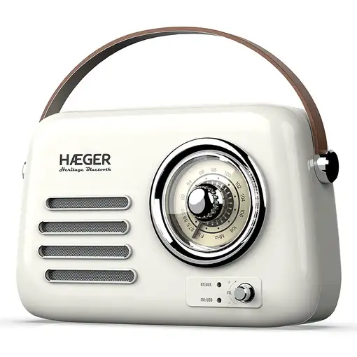 Haeger RB-CRE.003A radio Portátil Analógica Crema de color