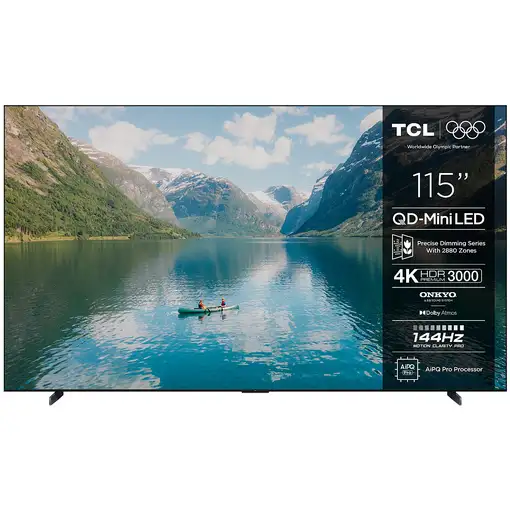 Televisor QD-Mini LED 115'' 4K Ultra HD Negro Smart 115C7K TCL