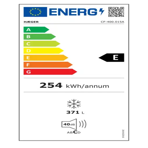Haeger CF-400.015A congelador Arcón congelador Independiente 371 L Blanco
