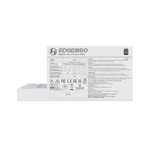 Lian Li EG0850 unidad de fuente de alimentación 850 W 20-pin ATX SFX Blanco