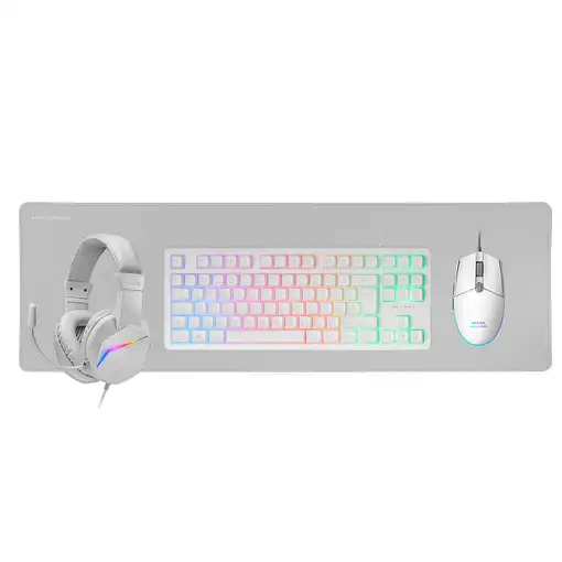 Mars Gaming MCP-RGB3, Pack Gaming Teclado Fixed RGB + Ratón Gaming RGB Flow 3200 D