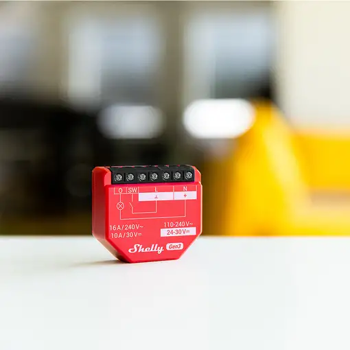 Shelly SHELLY_1PM_GEN3_2ER interruptor eléctrico Interruptor inteligente Rojo
