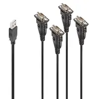 Lindy 42675 cable de serie Negro 0,94 m USB tipo A DB-9