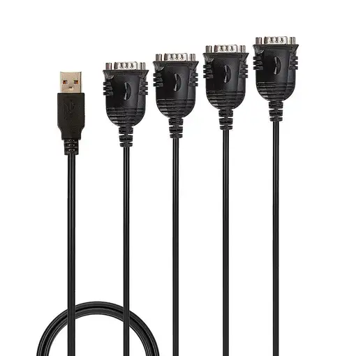 Lindy 42675 cable de serie Negro 0,94 m USB tipo A DB-9