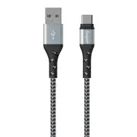 Energizer C520CKBK cable USB USB 2.0 2 m USB A USB C Negro, Plata