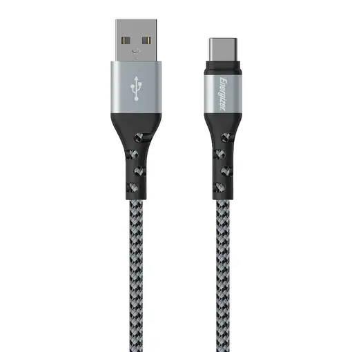 Energizer C520CKBK cable USB USB 2.0 2 m USB A USB C Negro, Plata