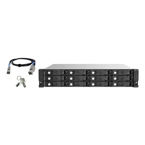 QNAP TL-R1220Sep-RP Carcasa de disco duro/SSD Negro, Gris 2.5/3.5''