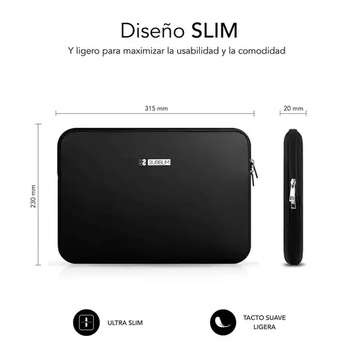 Funda Ordenador Business Laptop Sleeve Neoprene V2 11,612,5\ Negro