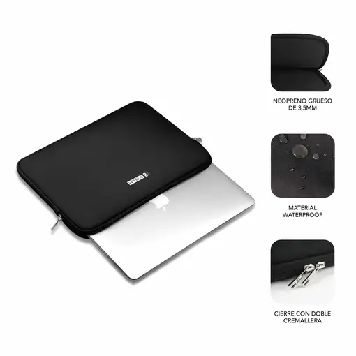 Funda Ordenador Business Laptop Sleeve Neoprene V2 11,612,5\ Negro