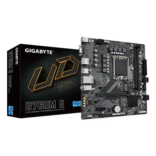 GIGABYTE B760M E Placa base - Compatible con procesadores Intel Core 14ª generació
