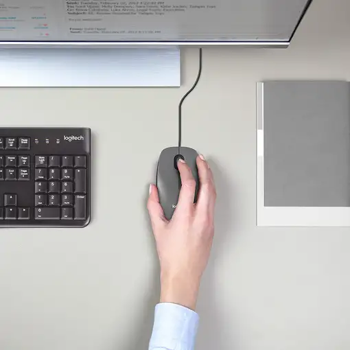 Logitech Mouse M100 ratón Oficina Ambidextro USB tipo A Óptico 1000 DPI