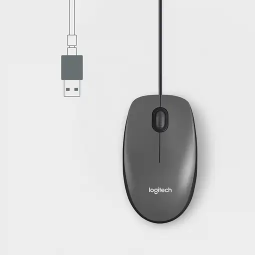 Logitech Mouse M100 ratón Oficina Ambidextro USB tipo A Óptico 1000 DPI