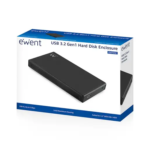 Ewent EW7032 caja para disco duro externo Carcasa de disco duro/SSD Negro 2.5"
