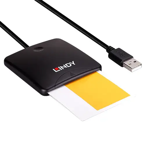 Lindy 43407 lector de tarjeta magnética USB Negro