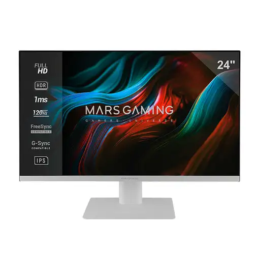 Mars Gaming MV-24, Monitor 24” IPS FHD 120Hz, HDR10 1ms, FreeSync y G-SYNC, Monito