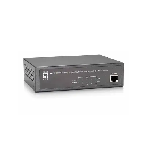 LevelOne FEP-0511 switch Fast Ethernet (10/100) Energía sobre Ethernet (PoE) Gris
