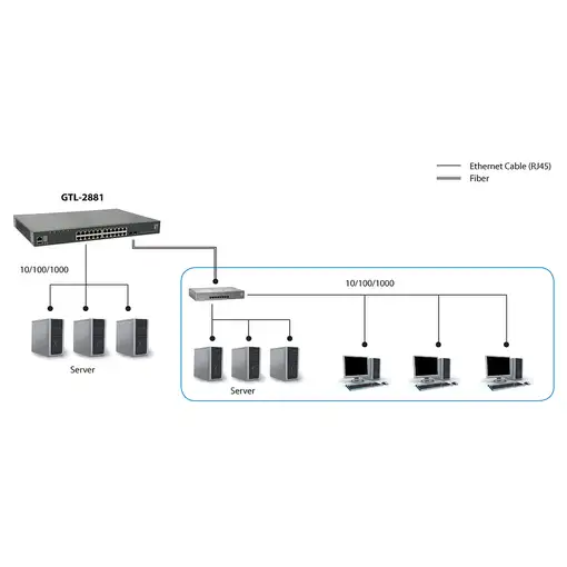 LevelOne GTL-2881 switch Gestionado L3 Gigabit Ethernet (10/100/1000) Gris
