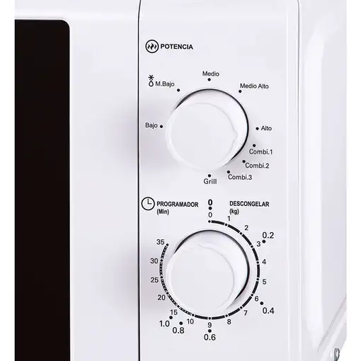 Nevir NVR-6201MG microondas Blanco Microondas con grill Encimera 20 L 700 W