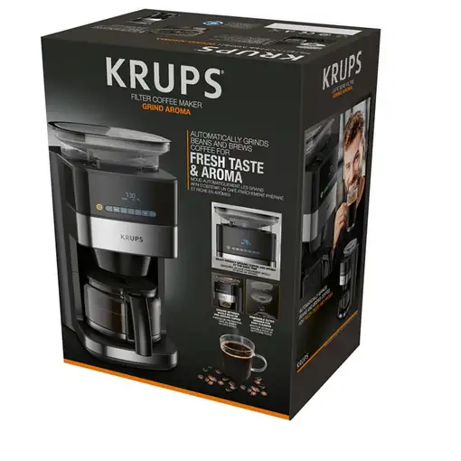 Cafeteras goteo Totalmente automática Negro 1.25 L 15 cups KM832810 KRUPS