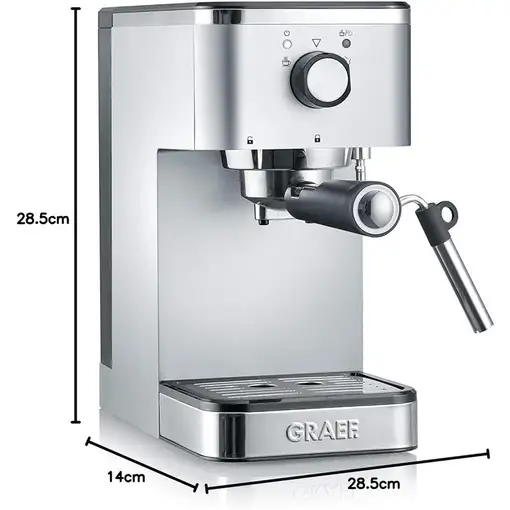 Cafeteras express Semi-automática Acero inoxidable 1.25 L 2 cups ES400EU GRAEF