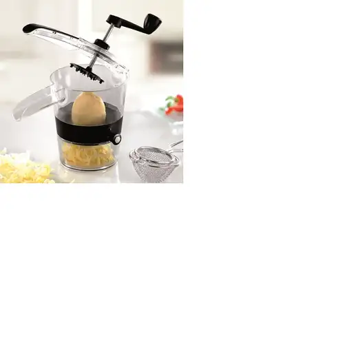 GEFU Spiralfix rebanadora Manual Negro, Transparente Acero inoxidable