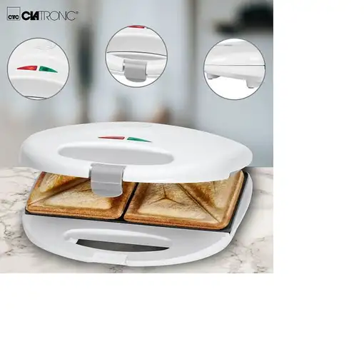 Clatronic ST 3477 sandwichera 750 W Blanco
