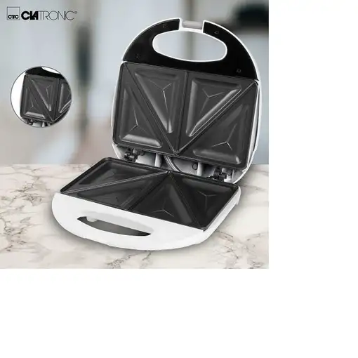 Clatronic ST 3477 sandwichera 750 W Blanco