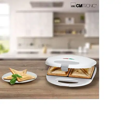 Clatronic ST 3477 sandwichera 750 W Blanco
