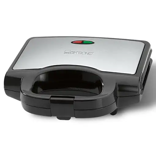 Clatronic ST 3778 sandwichera 750 W Negro, Acero inoxidable